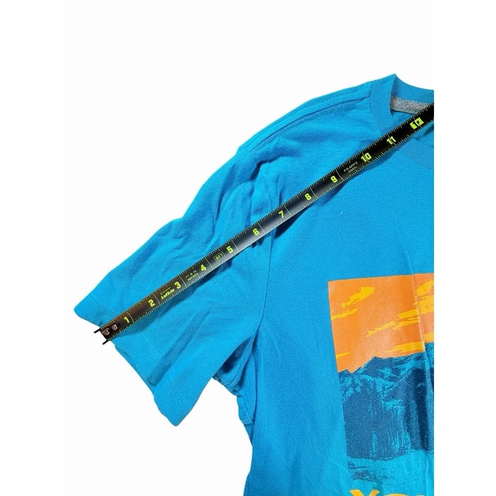 Old Navy Boys T-shirt Blue Youth Size Xl Yellowstone Mountains Blue